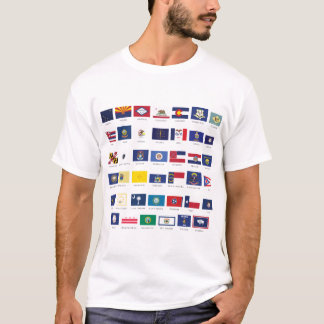 Amerikaanse staatsvlaggen t-shirt