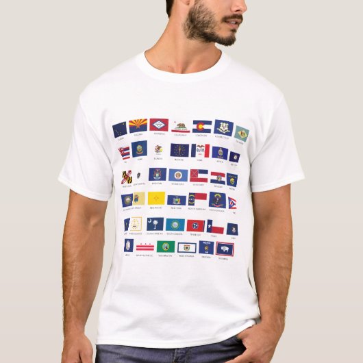Amerikaanse staatsvlaggen t-shirt (Voorkant)