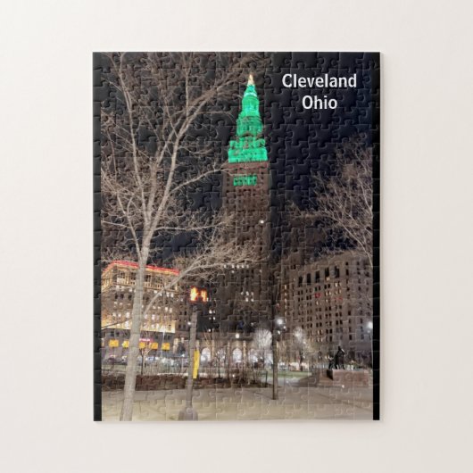 AMERIKAANSE STAD CLEVELAND OHIO JIGSAW PUZZZLE LEGPUZZEL (Verticaal)