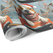 Amerikaanse Staffordshire Dog Kerstmis Cadeaupapier (Rol Hoek)