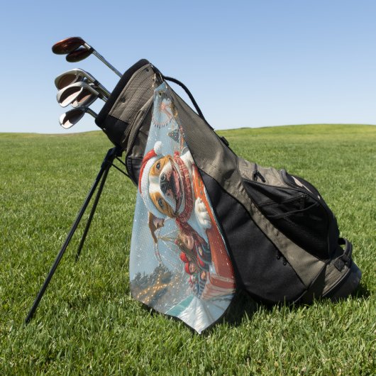 Amerikaanse Staffordshire Dog Kerstmis Golfhanddoek (Groen)