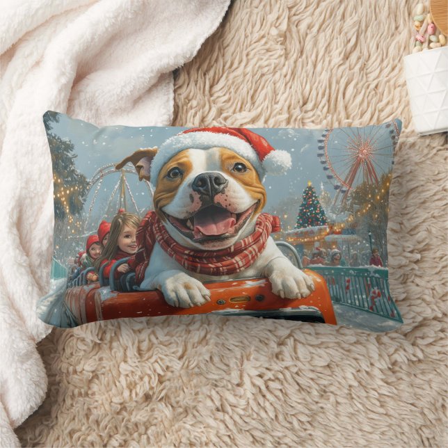 Amerikaanse Staffordshire Dog Kerstmis Kussen (Deken)