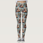 Amerikaanse Staffordshire Dog Kerstmis Leggings (Voorkant)