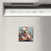 Amerikaanse Staffordshire Dog Kerstmis Magneet (Insitu (Vaatwasser))