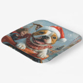 Amerikaanse Staffordshire Dog Kerstmis Papieren Bordje (Gebogen)