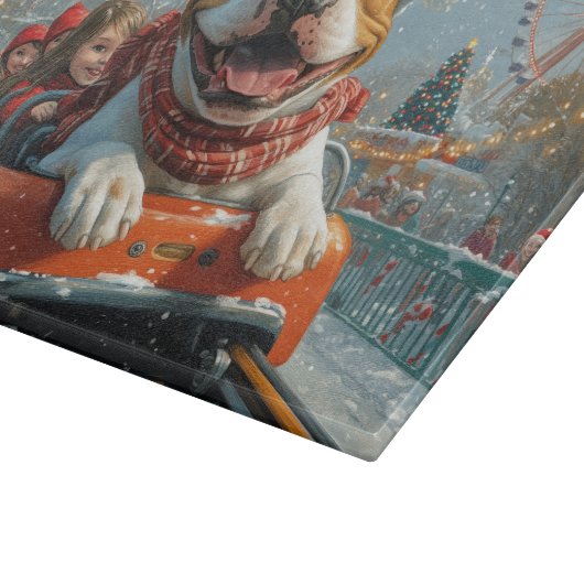 Amerikaanse Staffordshire Dog Kerstmis Snijplank (Hoek)