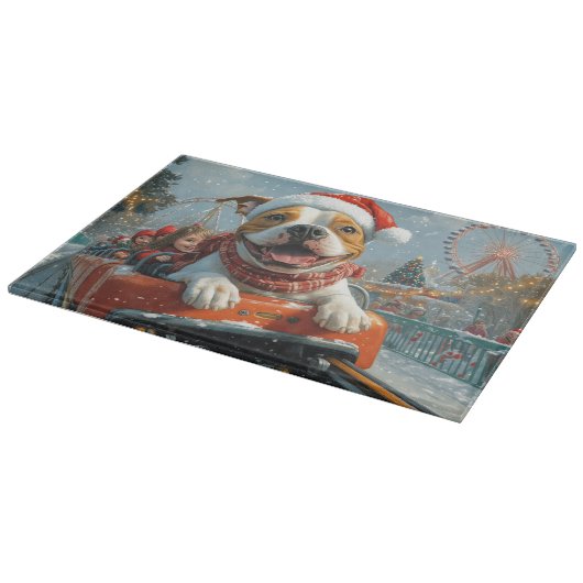 Amerikaanse Staffordshire Dog Kerstmis Snijplank (Hoek)