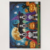 Amerikaanse Staffordshire Dog Pumpkin Halloween Fu Legpuzzel (Verticaal)