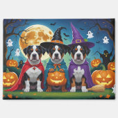 Amerikaanse Staffordshire Dog Pumpkin Halloween Fu Magneet (Voorkant)