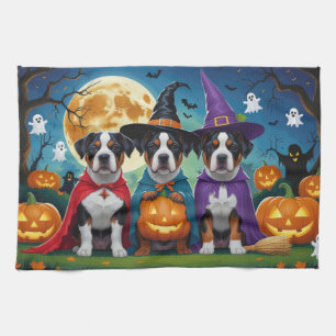 Amerikaanse Staffordshire Dog Pumpkin Halloween Fu Theedoek
