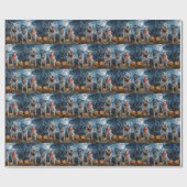 Amerikaanse Staffordshire Halloween Spooky Cadeaupapier (Vlak)