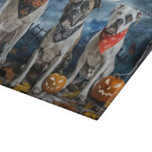 Amerikaanse Staffordshire Halloween Spooky Snijplank (Hoek)