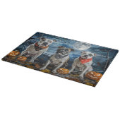 Amerikaanse Staffordshire Halloween Spooky Snijplank (Hoek)