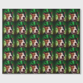 Amerikaanse Staffordshire-hond in St. Patrick's Da Cadeaupapier (Vlak)