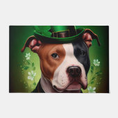 Amerikaanse Staffordshire-hond in St. Patrick's Da Deurmat (Voorkant)