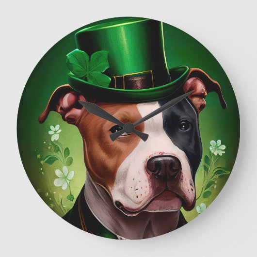 Amerikaanse Staffordshire-hond in St. Patrick's Da Grote Klok (Voorkant)