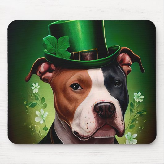Amerikaanse Staffordshire-hond in St. Patrick's Da Muismat (Voorkant)