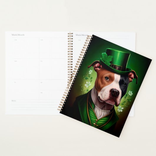 Amerikaanse Staffordshire-hond in St. Patrick's Da Planner (Display)