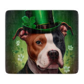 Amerikaanse Staffordshire-hond in St. Patrick's Da Snijplank (Voorkant)
