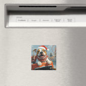 Amerikaanse Staffordshire-hond Kerstmis Magneet (Insitu (Vaatwasser))