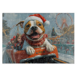 Amerikaanse Staffordshire-hond Kerstmis Snijplank