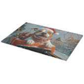 Amerikaanse Staffordshire-hond Kerstmis Snijplank (Hoek)