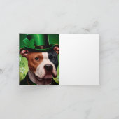 Amerikaanse Staffordshire-hond op St. Patrick's Da Kaart (Binnen)