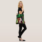 Amerikaanse Staffordshire-hond op St. Patrick's Da Tote Bag (Op model)