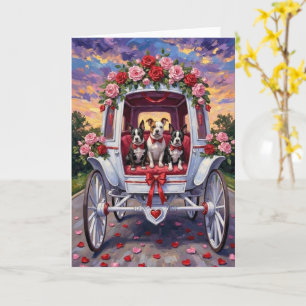 Amerikaanse Staffordshire-hond Valentijnsdag Kaart