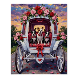 Amerikaanse Staffordshire-hond Valentijnsdag Perfect Poster