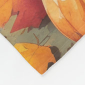 Amerikaanse Staffordshire in herfstbladeren Fleece Deken (Hoek)