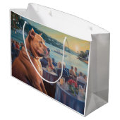 Amerikaanse Staffordshire Kerstcruise: Pawsome Groot Cadeauzakje (Achterkant Gekanteld)