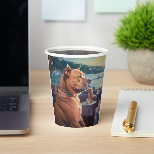 Amerikaanse Staffordshire Kerstcruise: Pawsome Papieren Bekers (Insitu)