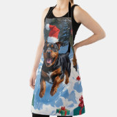 Amerikaanse Staffordshire Kerstfeest Sneeuw Schort (Insitu)