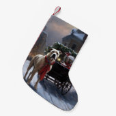 Amerikaanse Staffordshire Kerstfeestperiode Kleine Kerstsok (Voorkant (Hangend))
