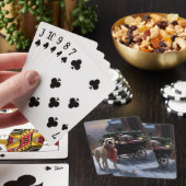 Amerikaanse Staffordshire Kerstfeestperiode Pokerkaarten (Insitu)