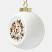 Amerikaanse Staffordshire Kerstkrans feestelijk Keramische Bal Ornament (Rechts)