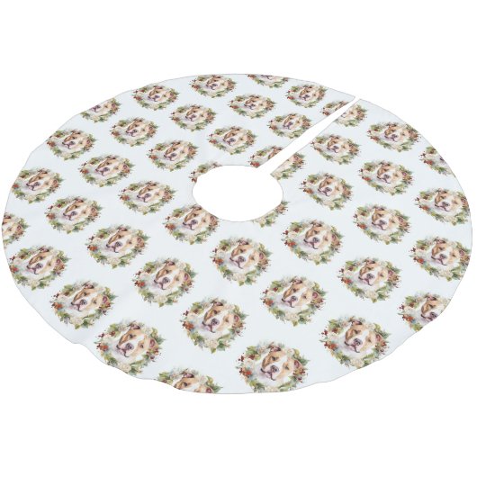 Amerikaanse Staffordshire Kerstkrans feestelijk Kerstboom Rok (Gekanteld)