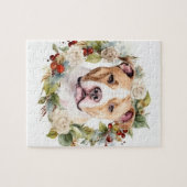 Amerikaanse Staffordshire Kerstkrans feestelijk Legpuzzel (Horizontaal)