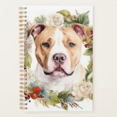 Amerikaanse Staffordshire Kerstkrans feestelijk Planner (Voorkant)