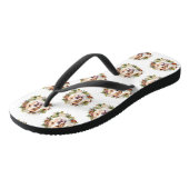 Amerikaanse Staffordshire Kerstkrans feestelijk Teenslippers (Schuin)