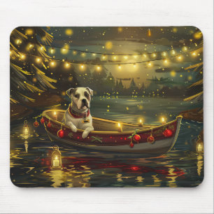Amerikaanse Staffordshire Kerstmis Festivale Reis Muismat