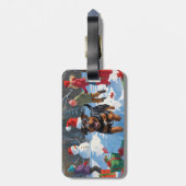 Amerikaanse Staffordshire Kerstsneeuw  Bagagelabel (Achterkant verticaal)