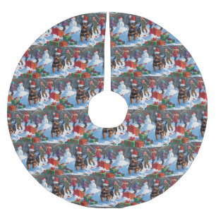 Amerikaanse Staffordshire Kerstsneeuw  Kerstboom Rok