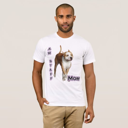Amerikaanse Staffordshire Mom 4 T-shirt (Voorkant volledig)