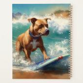 Amerikaanse Staffordshire Strand Surfen Schilderen Planner (Achterkant)