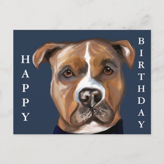 AMERIKAANSE STAFFORDSHIRE TERRIE BRIEFKAART (Voorkant)