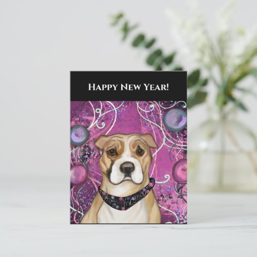 AMERIKAANSE STAFFORDSHIRE TERRIE BRIEFKAART (Staand voorkant)