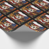 AMERIKAANSE STAFFORDSHIRE TERRIE CADEAUPAPIER (Hoek)