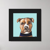 AMERIKAANSE STAFFORDSHIRE TERRIE CANVAS AFDRUK (Voorkant)